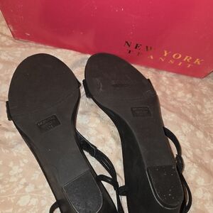 New York Transit Black Strappy Women's Sandals